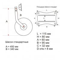 Транцевые колеса для лодки из ПВХ длиной более 3,6 м (Стандартные Лайт)