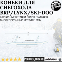 Конек лыжи BRP/Lynx 860200141, 860201044 (комплект 2шт)