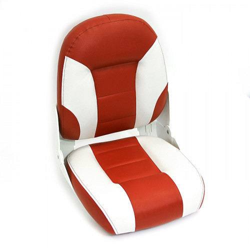 Сиденье мягкое складное Cruistyle III High Back Boat Seat, бело-красное Сиденье мягкое складное Cruistyle III High Back Boat Seat, бело-красное