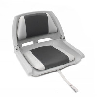 Сиденье пластмассовое складное с подложкой Molded Fold-Down Boat Seat,серо-чёрное